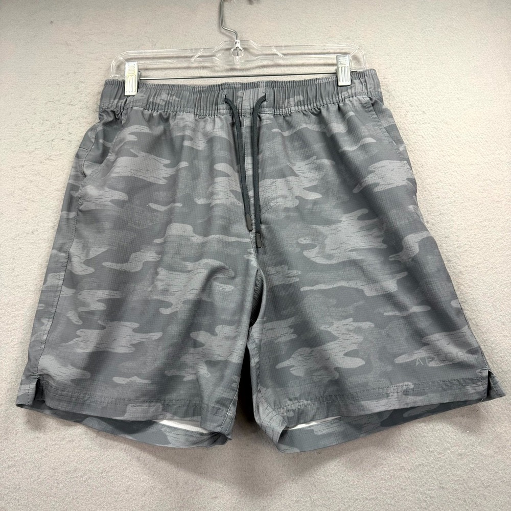 AFTCO American Fishing Tackle Co. Athletic Shorts Mens Medium Gray Camo Outdoor